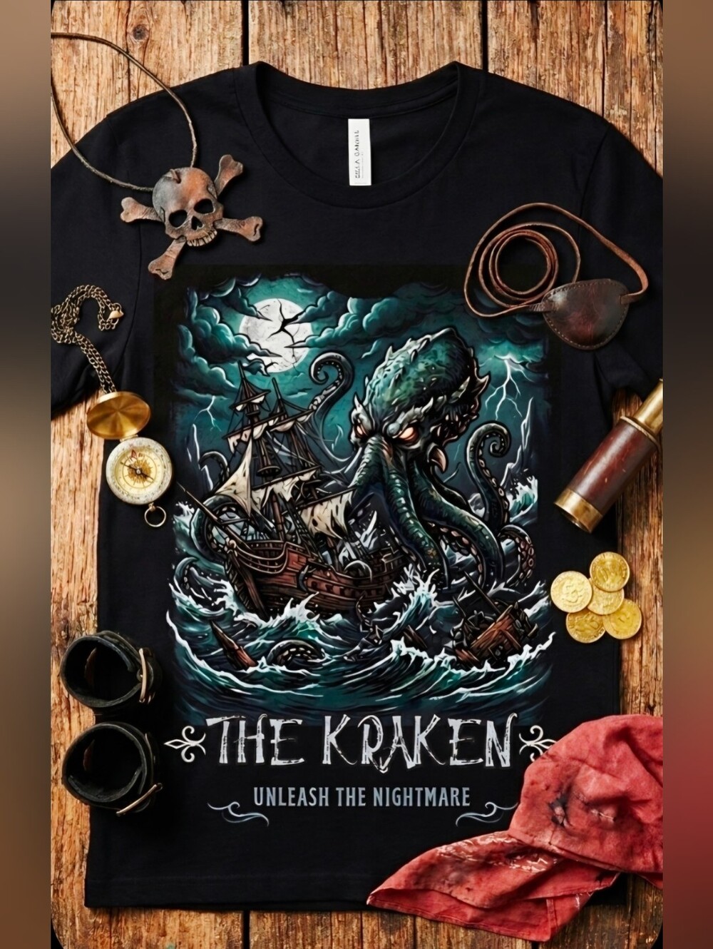 Kraken Attack Graphic Tee • Sea Monster Ocean Horror Shirt • Nautical Mythology